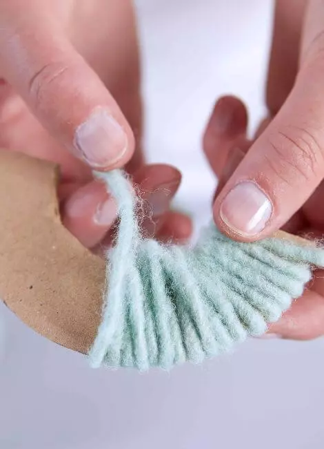 Making pom-pom butterflies 1
