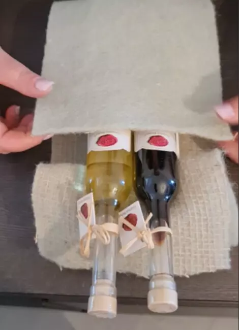 Oil bottle set step 3