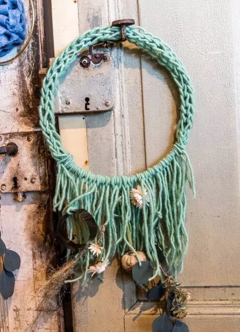 macramé loops turquoise