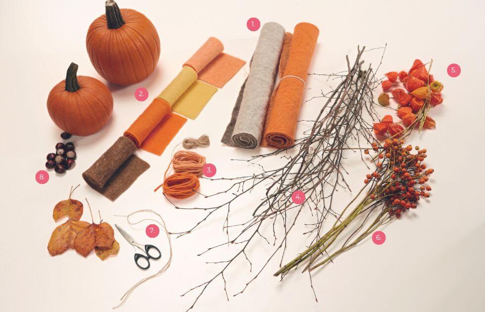 Utensilien Herbst Eingetütet