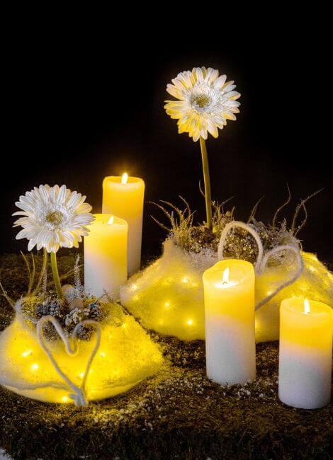 LED Christmas decoration with flowers 8