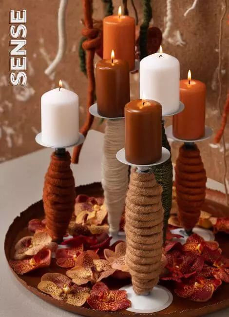 Candle decoration living room