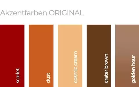 Farbpalette Akzentfarben Original Trend