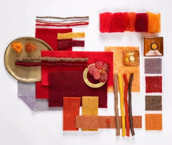 Stimmungsbild Original Trend kräftige Farben und Materialien.