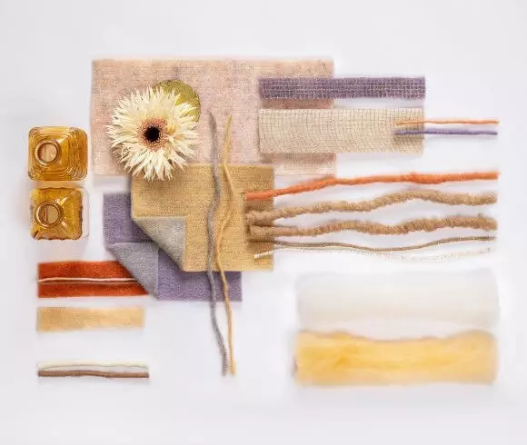 Stimmungsbild Original Trend zarte Farben und Materialien.