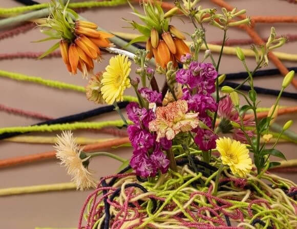 Colourful bouquet of flowers diversity
