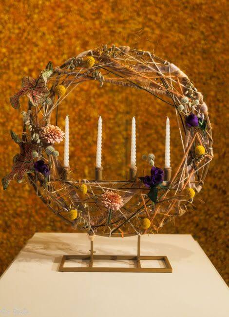 Floral candlestick