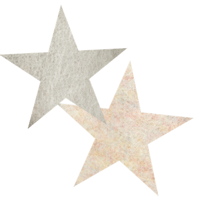 Felt star Klausi grey-white