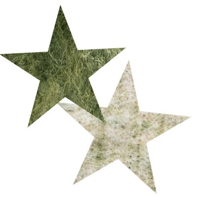 Felt star Klausi green-white