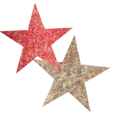 Vintage felt star brown-red
